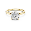 Solitaire Engagement Ring with Round-Cut Diamond.