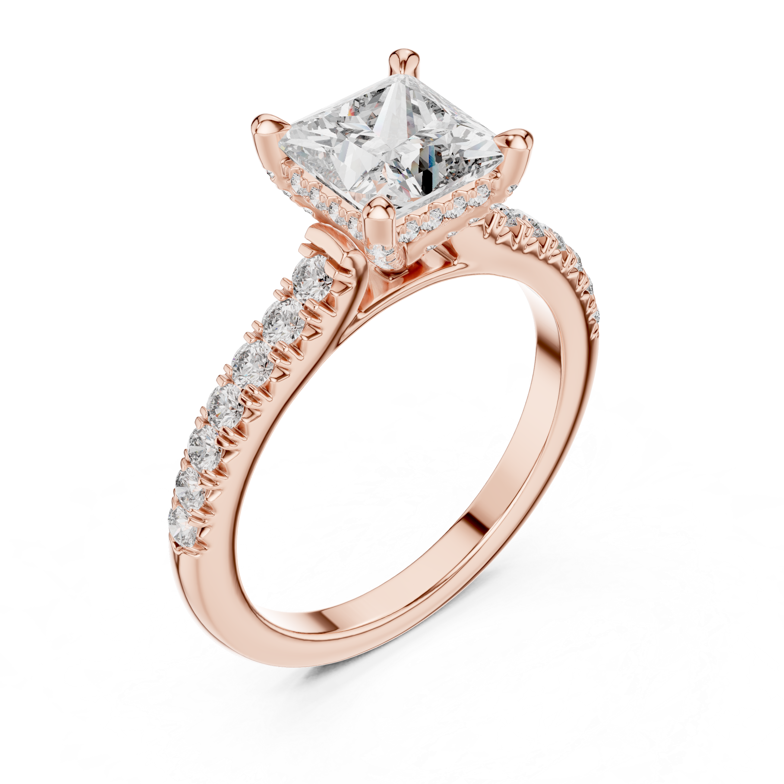 Timeless Halo Ring with Brilliant Diamonds
