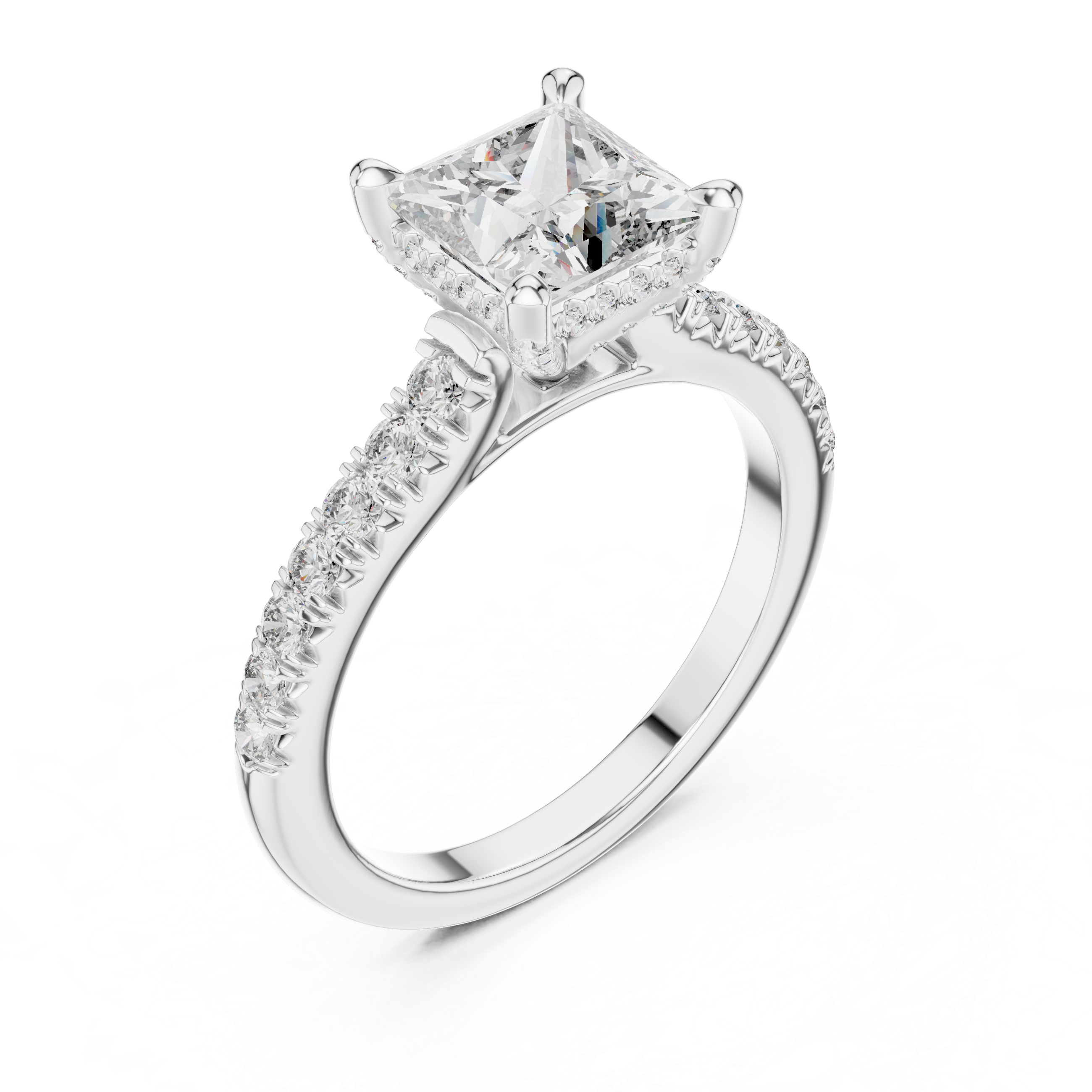 Timeless Halo Ring with Brilliant Diamonds