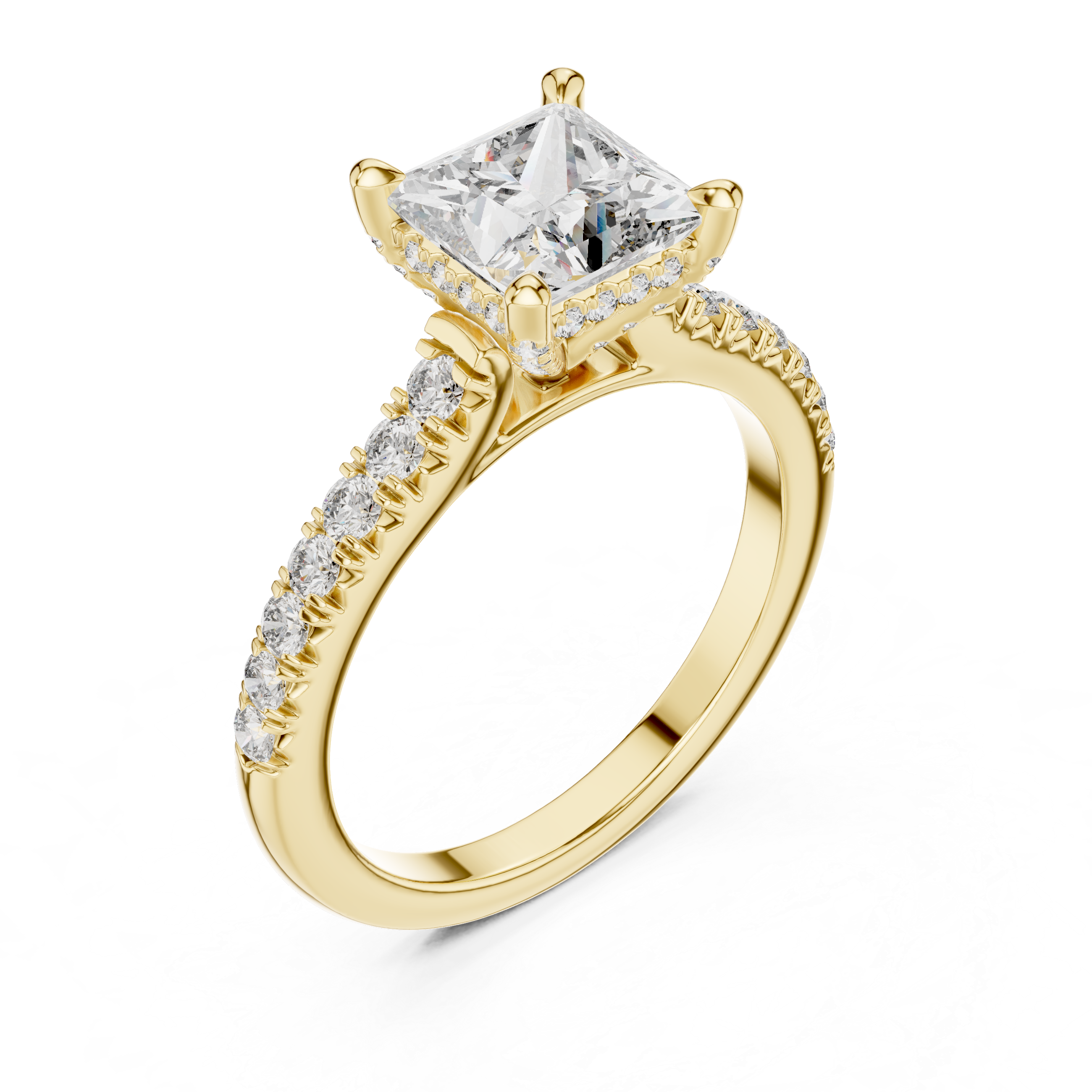 Timeless Halo Ring with Brilliant Diamonds