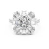 diamond halo engagement ring with split halo and pav‚ band