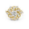 Starburst Halo Diamond Engagement Ring