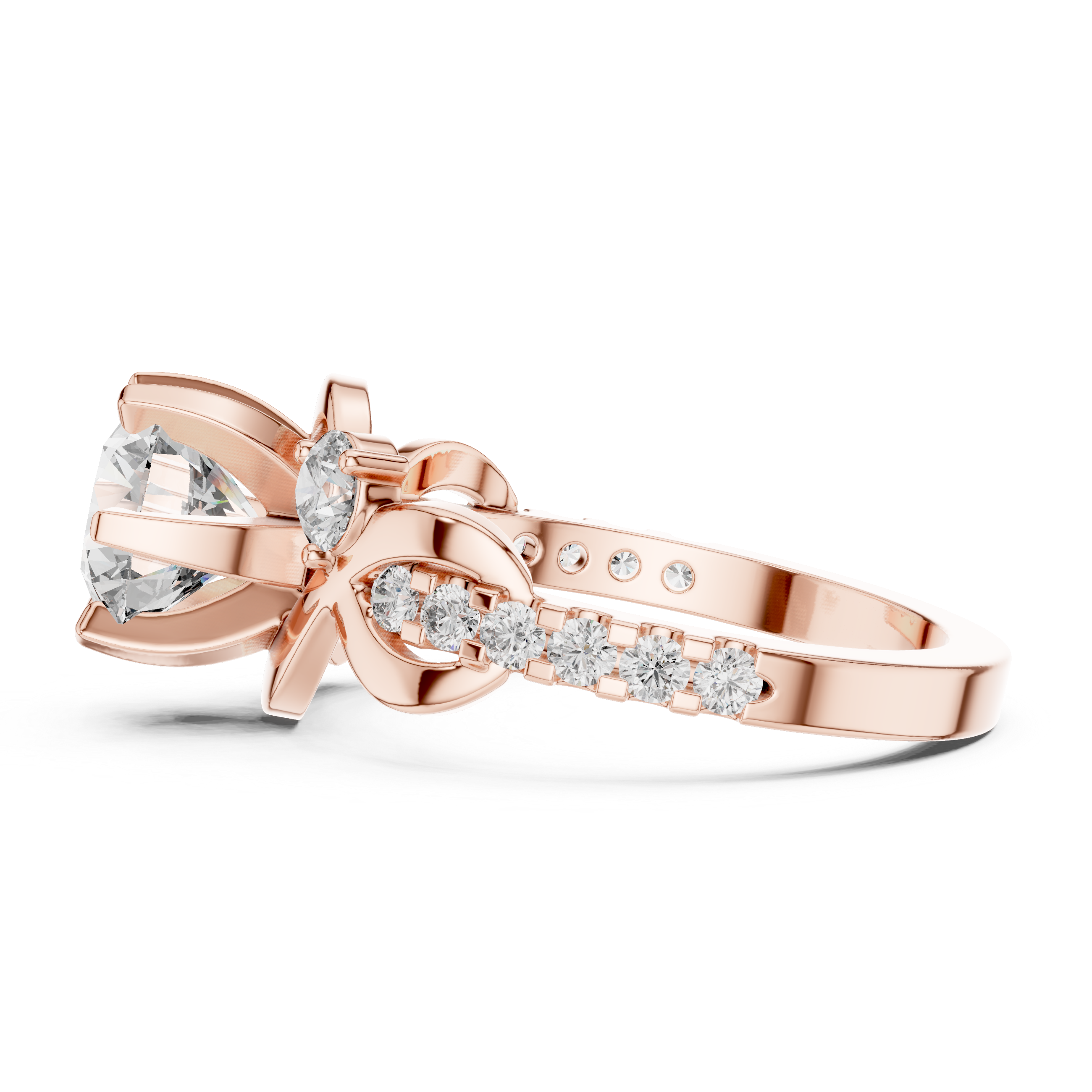 Elegant Twist Diamond Engagement Ring