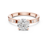 Classic solitaire engagement ring with a round brilliant diamond
