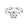 Classic solitaire engagement ring with a round brilliant diamond