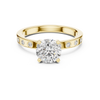 Classic solitaire engagement ring with a round brilliant diamond