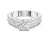 Split-Row Diamond Band Engagement Ring