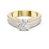 Split-Row Diamond Band Engagement Ring