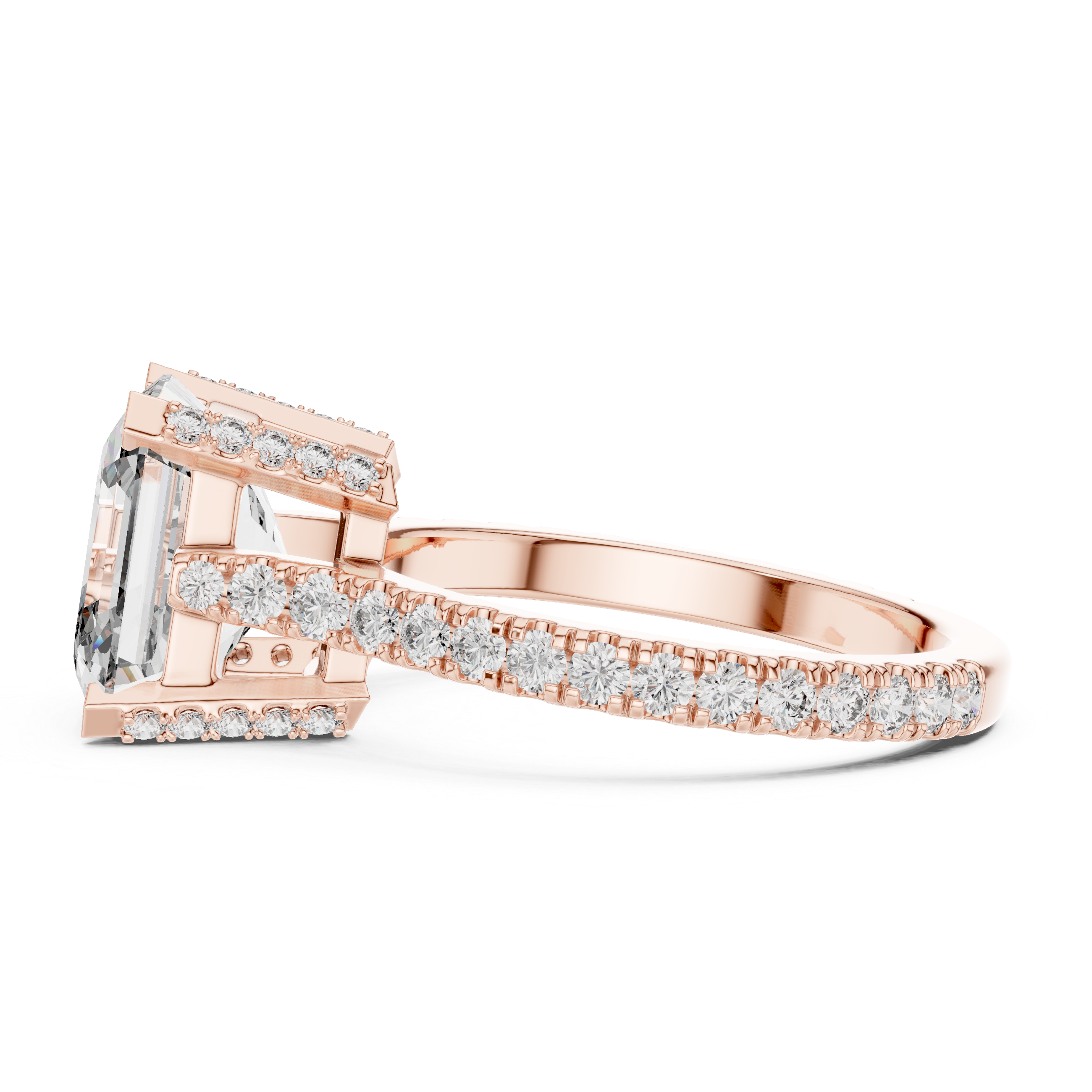 Solitaire Halo Setting Diamond Ring