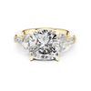 Oval Cut Diamond Three Stone Engagement Ring with Pear and Baguette Side Stones
