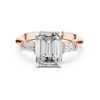Emerald Cut Diamond Engagement Ring with Tapered Baguette Side Stones