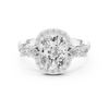 Round Cut Diamond Engagement Ring with Marquise Side Stones