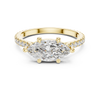 Marquise Cut Diamond Engagement Ring with Pav‚ Band