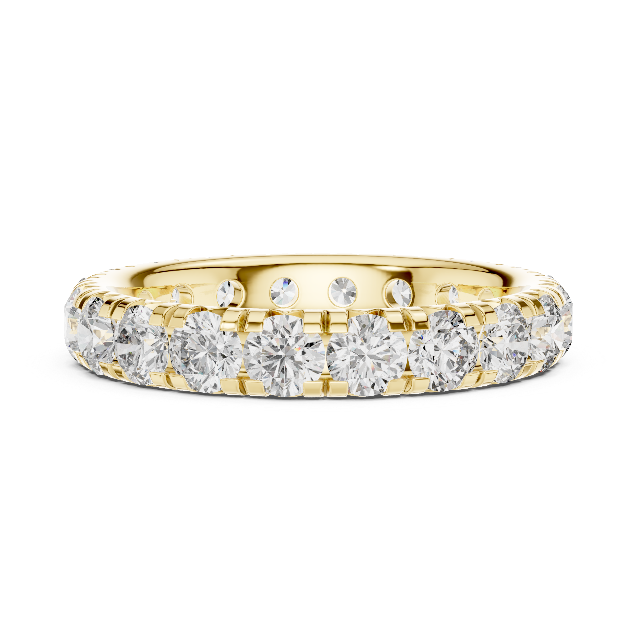 Eternity Band with Round Brilliant-Cut Diamonds in Shared Prong Setting