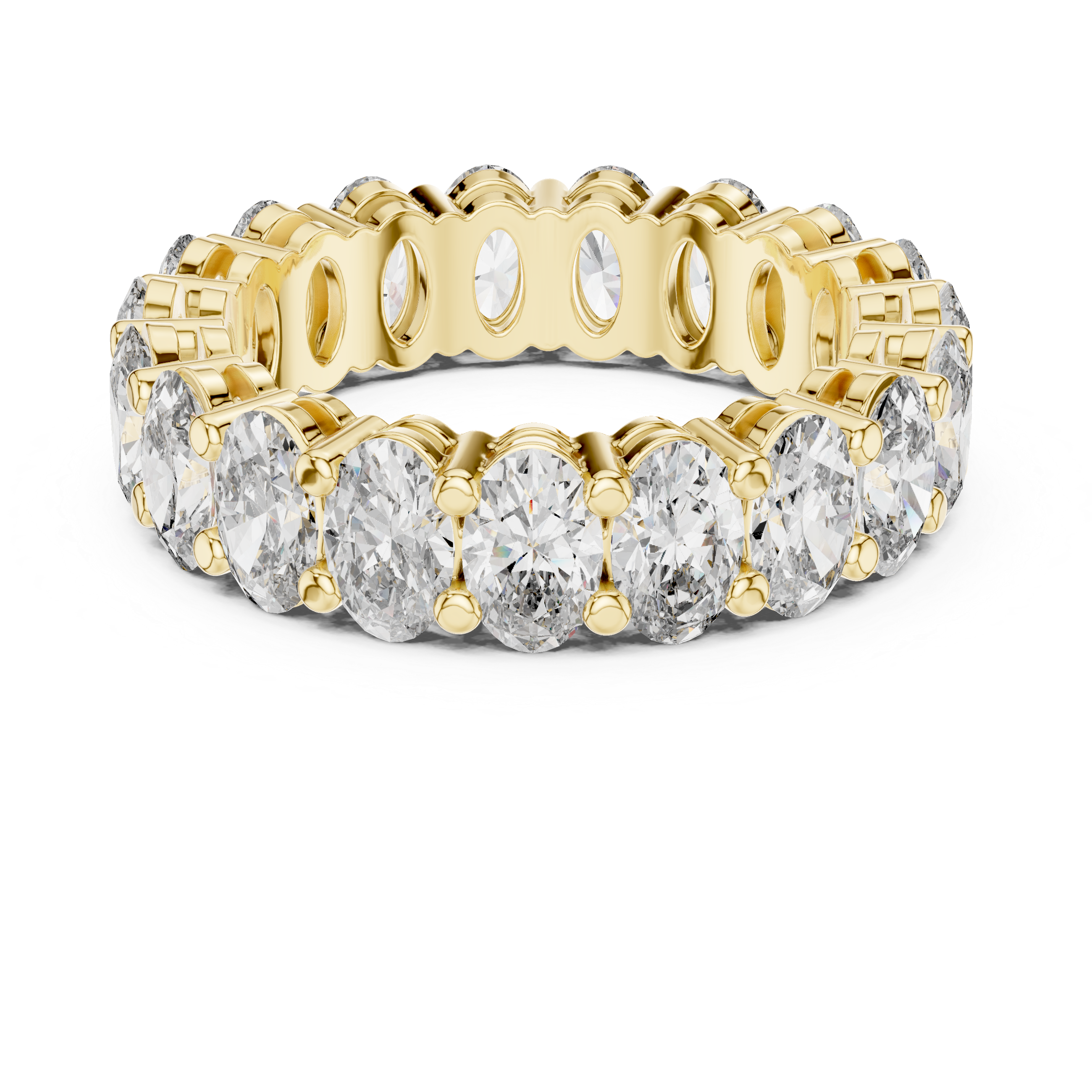 Eternity Band with Oval-Cut Diamonds in Prong Setting