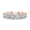 Eternity Band with Asscher-Cut Diamonds in Prong Setting