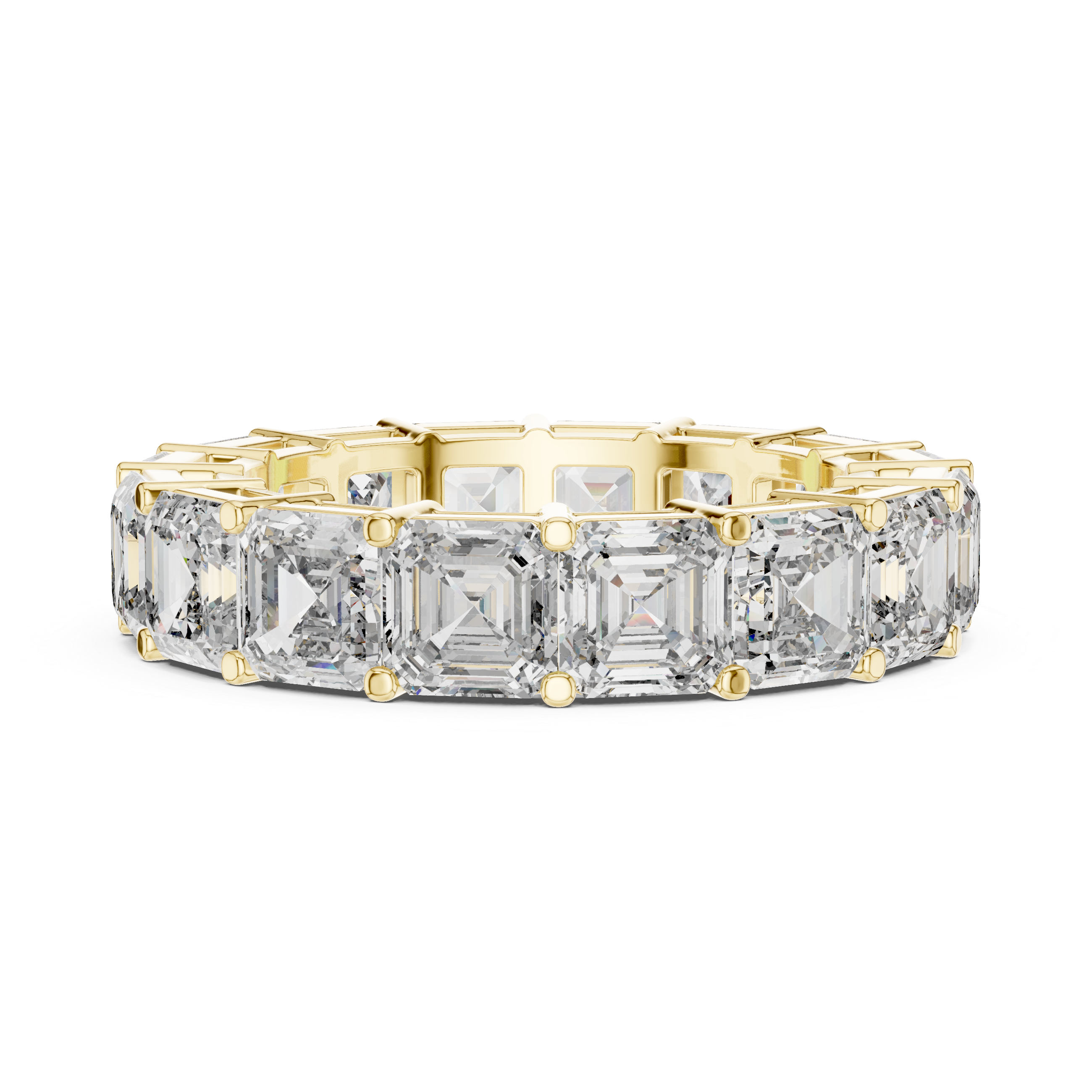 Eternity Band with Asscher-Cut Diamonds in Prong Setting