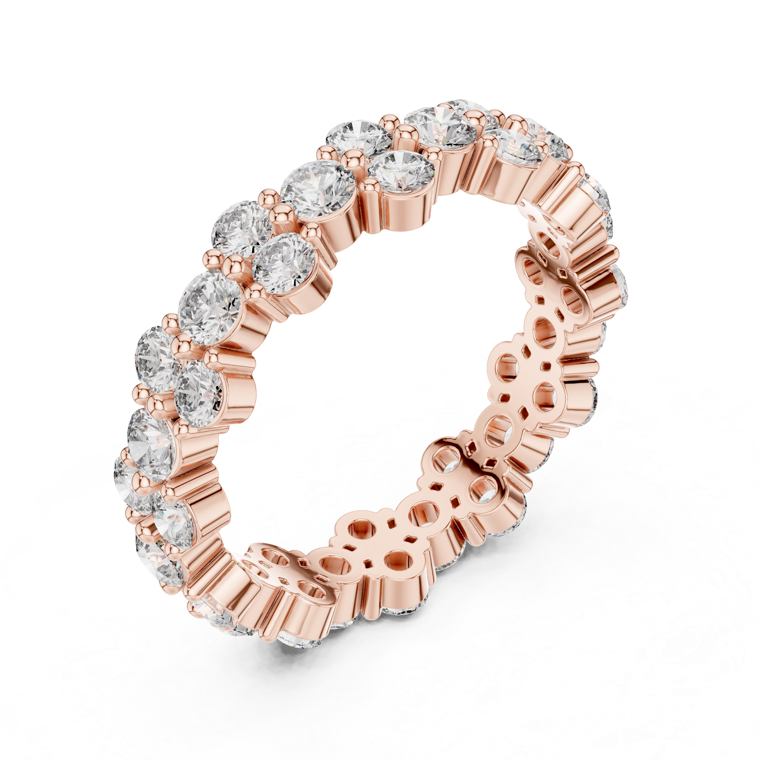 Eternity Band with Round Diamonds in Bezel Setting