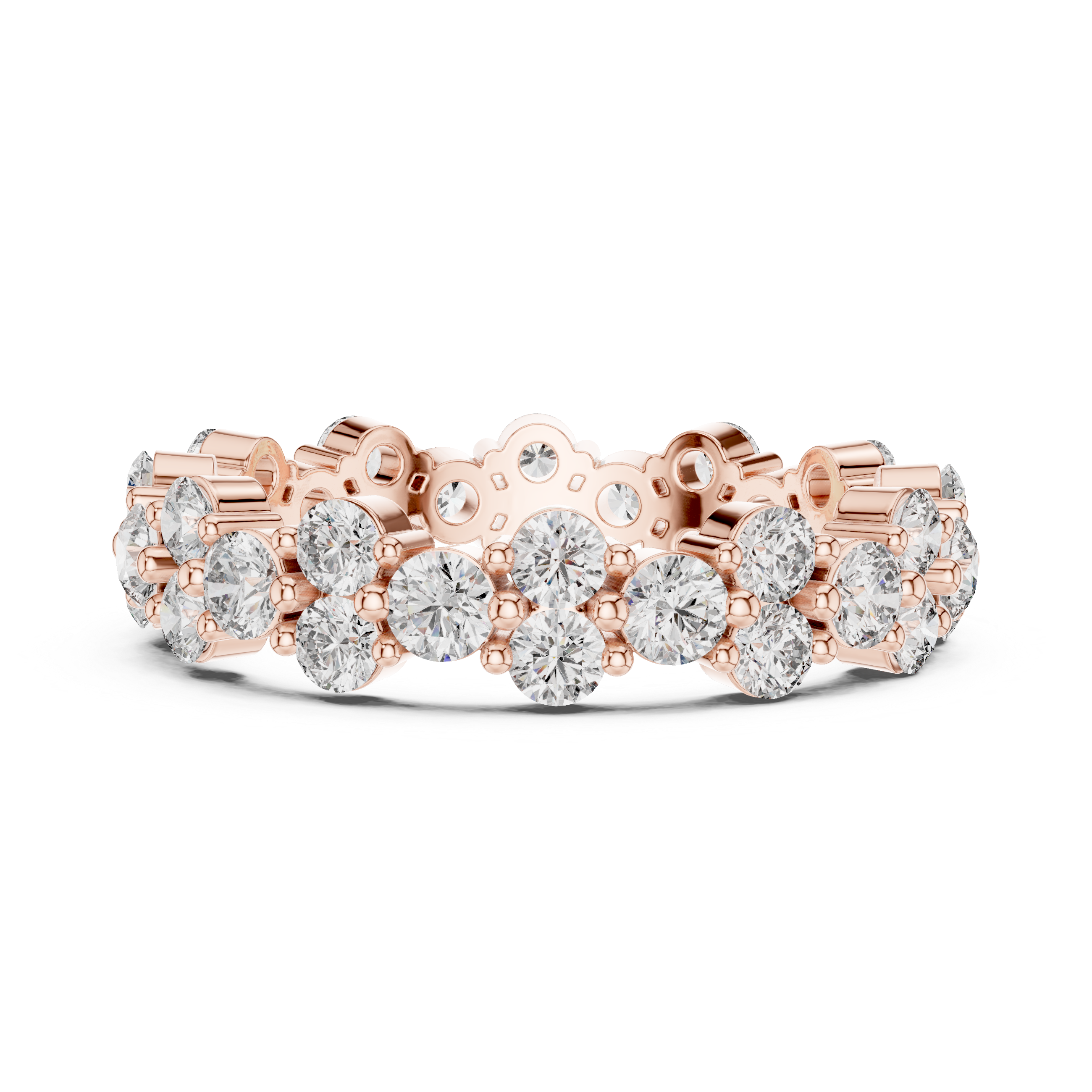 Eternity Band with Round Diamonds in Bezel Setting