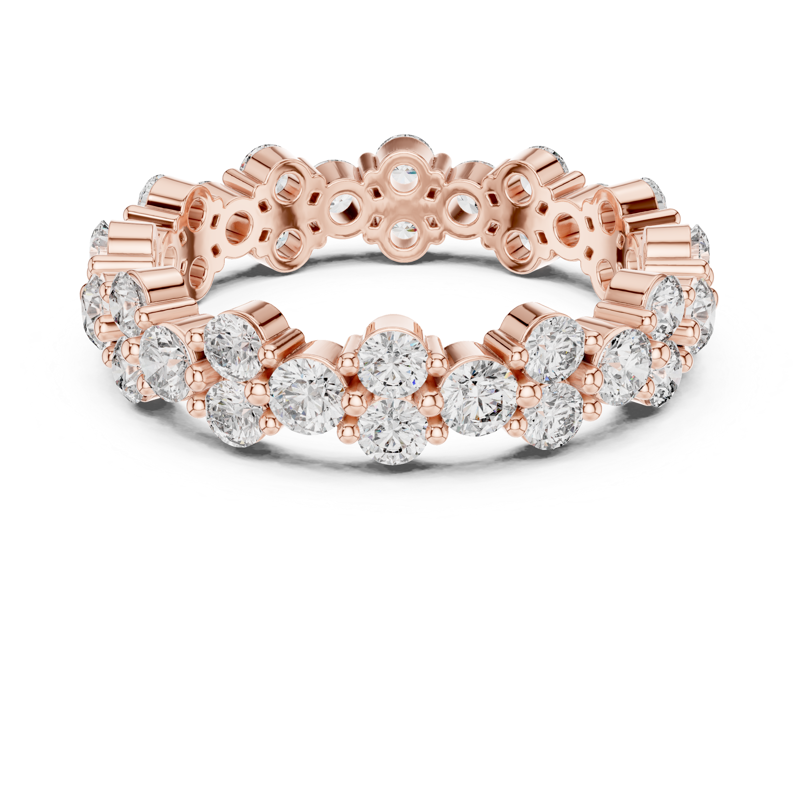 Eternity Band with Round Diamonds in Bezel Setting