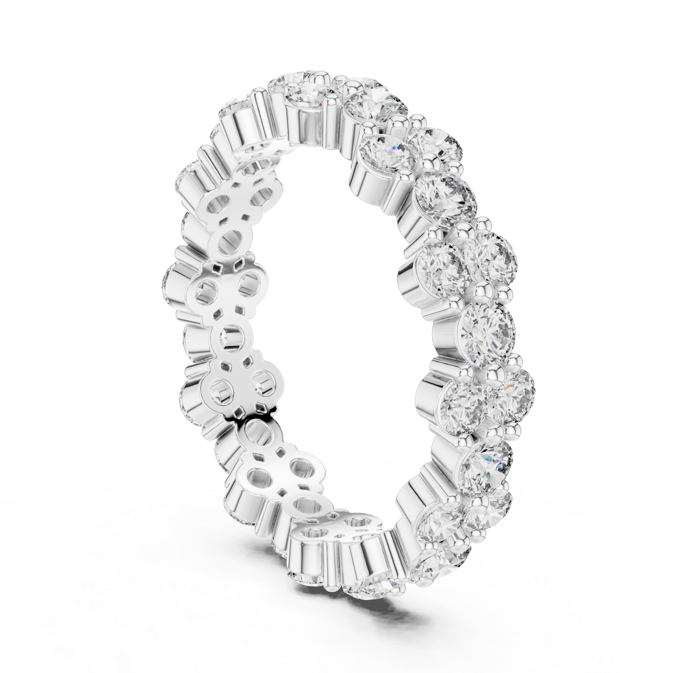 Eternity Band with Round Diamonds in Bezel Setting