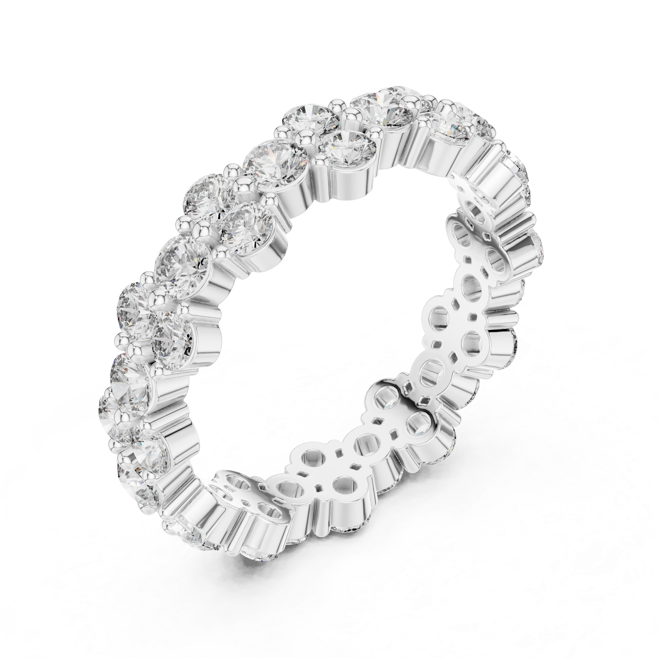 Eternity Band with Round Diamonds in Bezel Setting