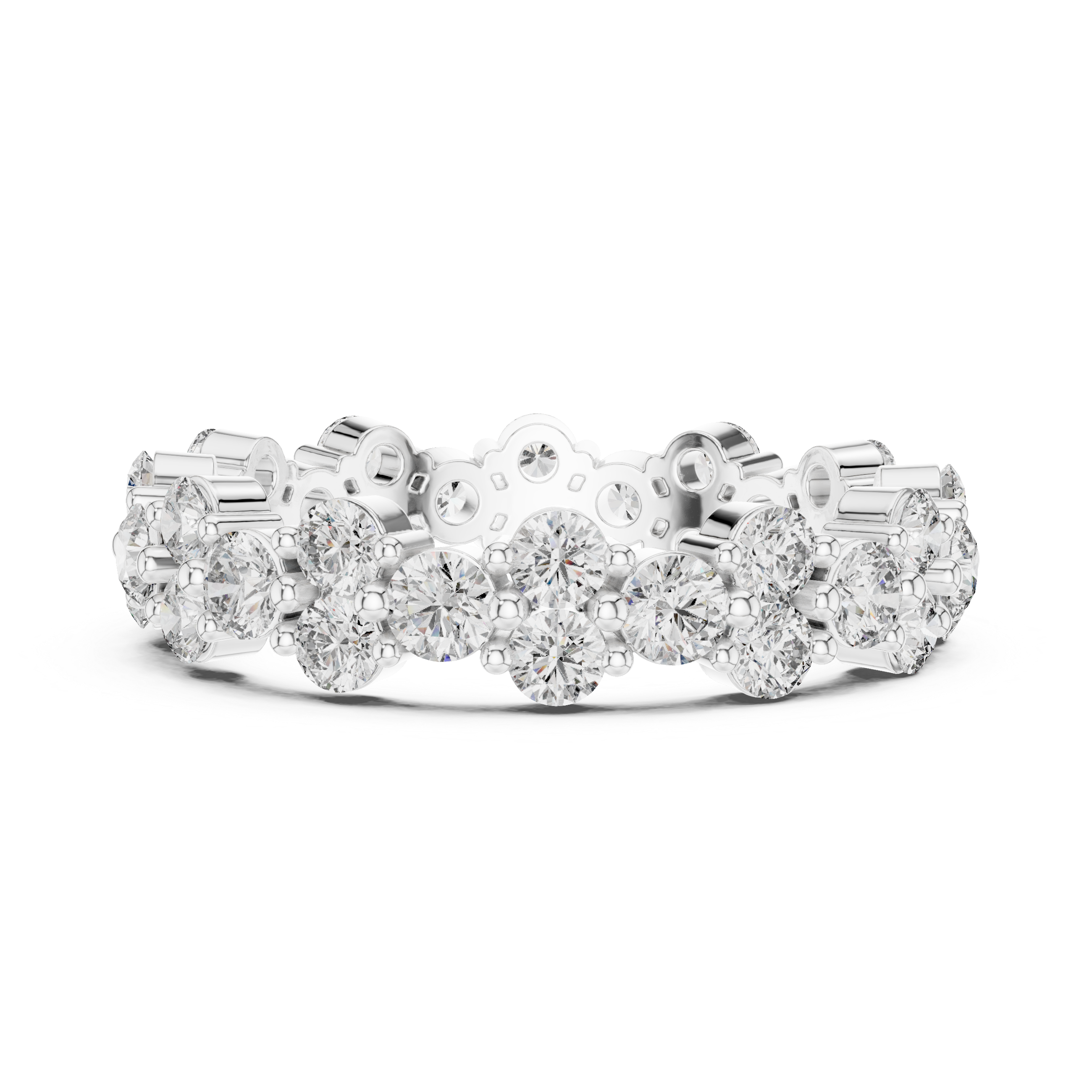 Eternity Band with Round Diamonds in Bezel Setting