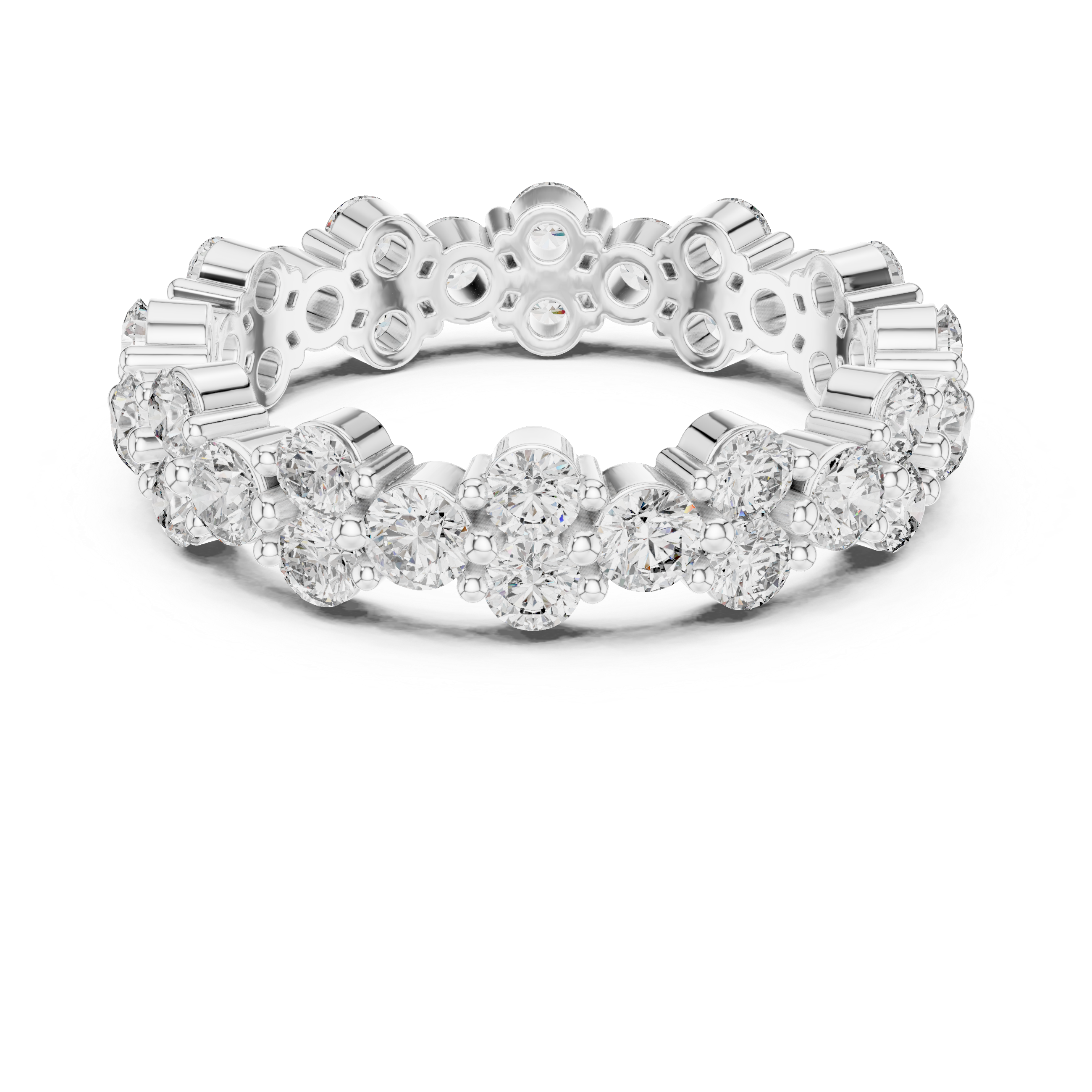 Eternity Band with Round Diamonds in Bezel Setting