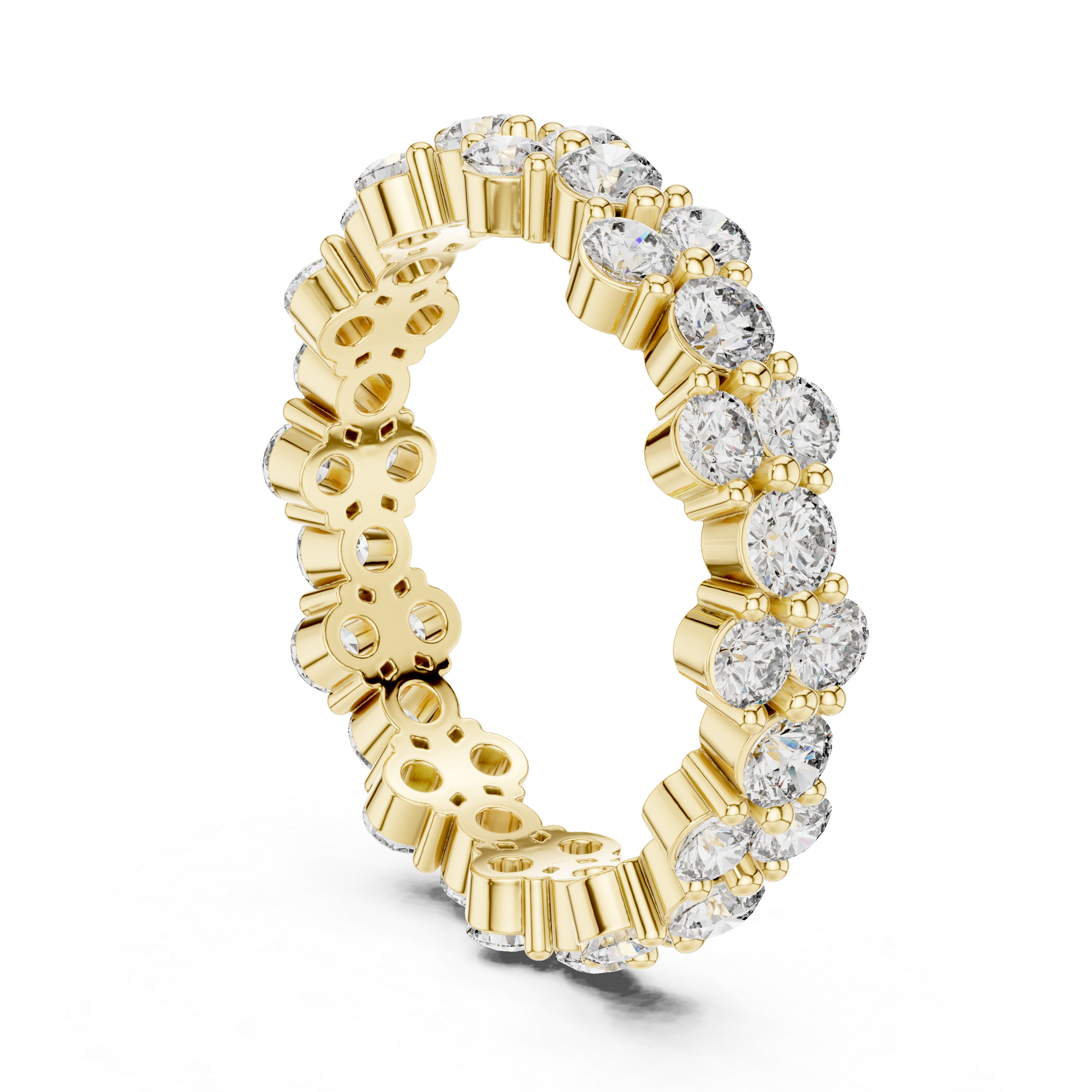 Eternity Band with Round Diamonds in Bezel Setting