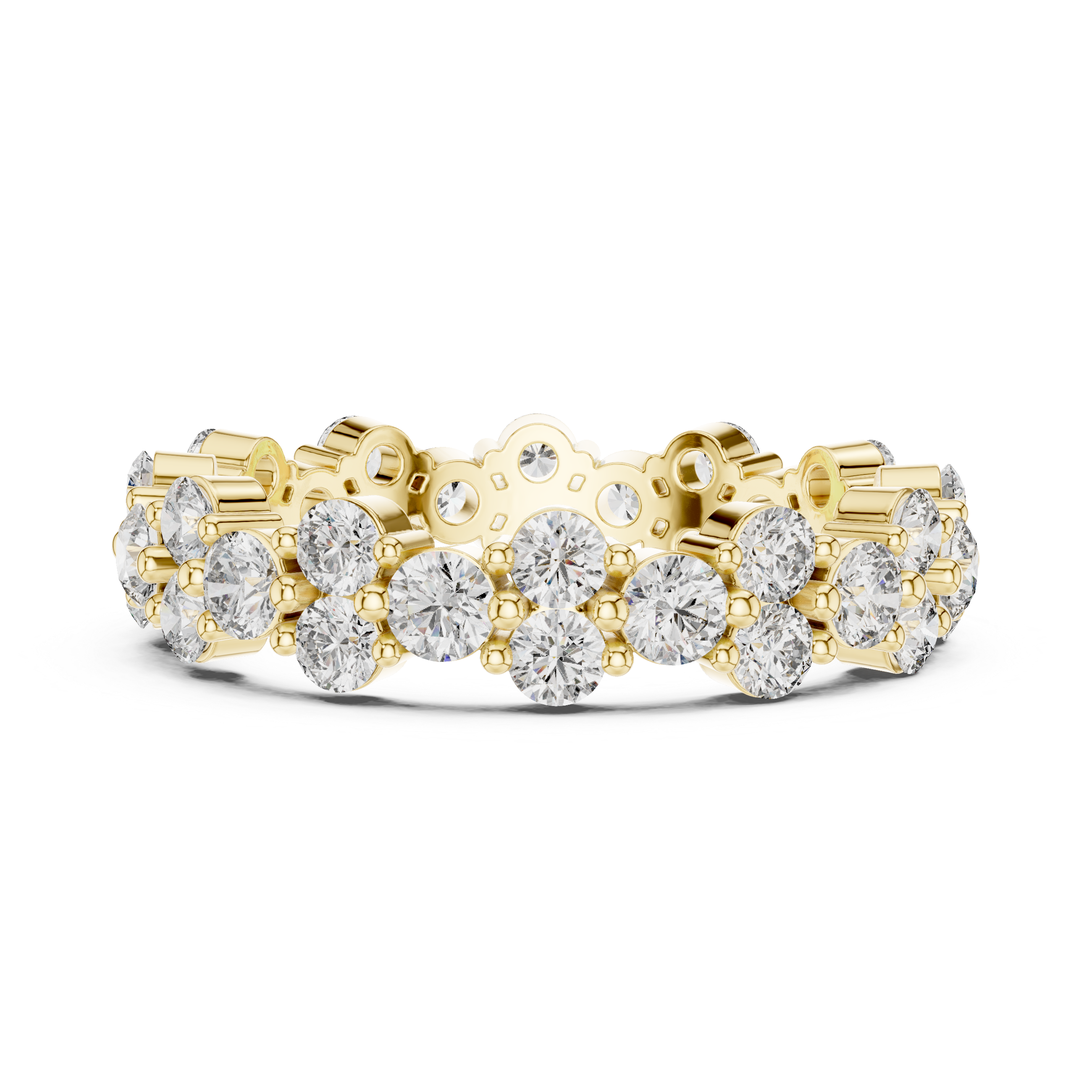 Eternity Band with Round Diamonds in Bezel Setting