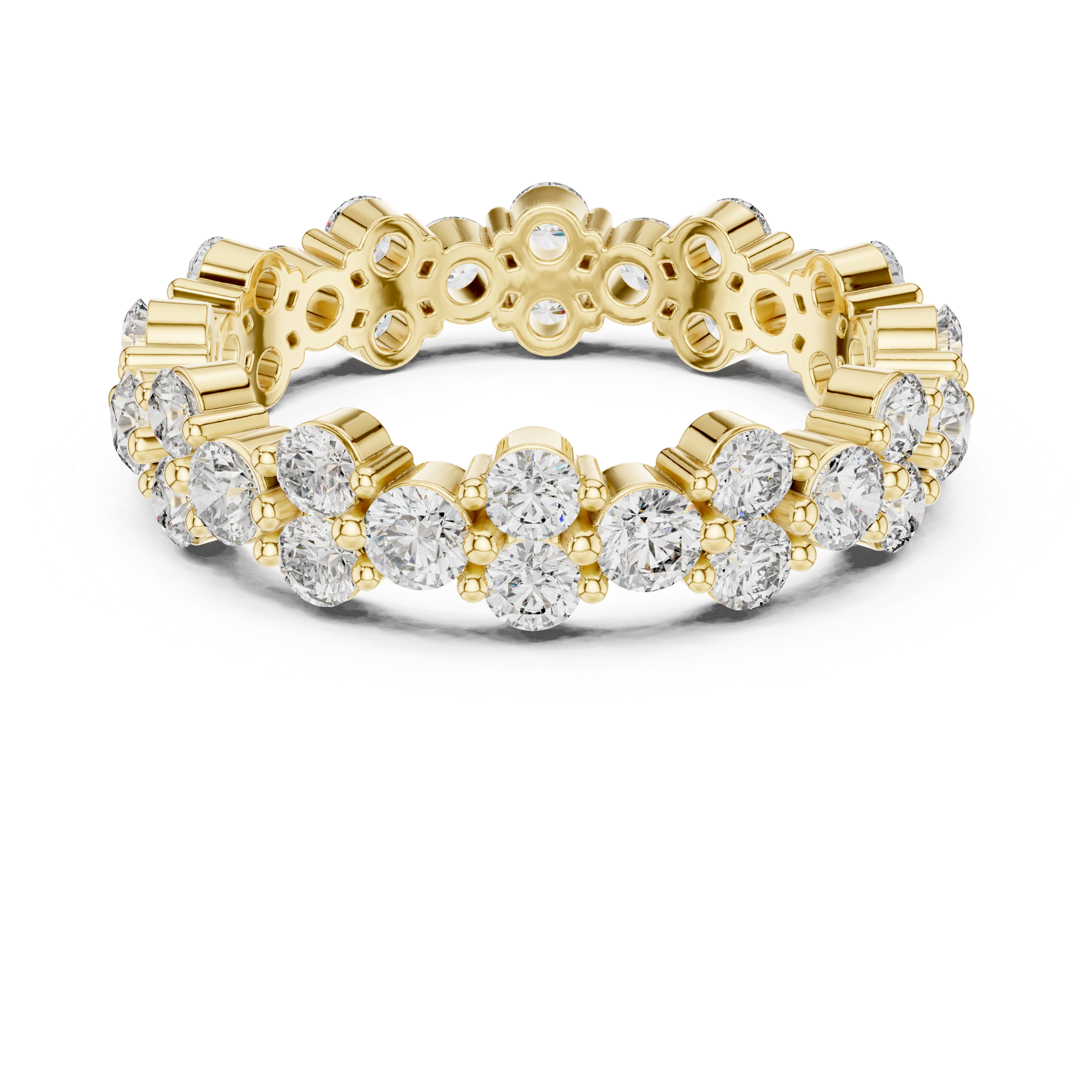 Eternity Band with Round Diamonds in Bezel Setting