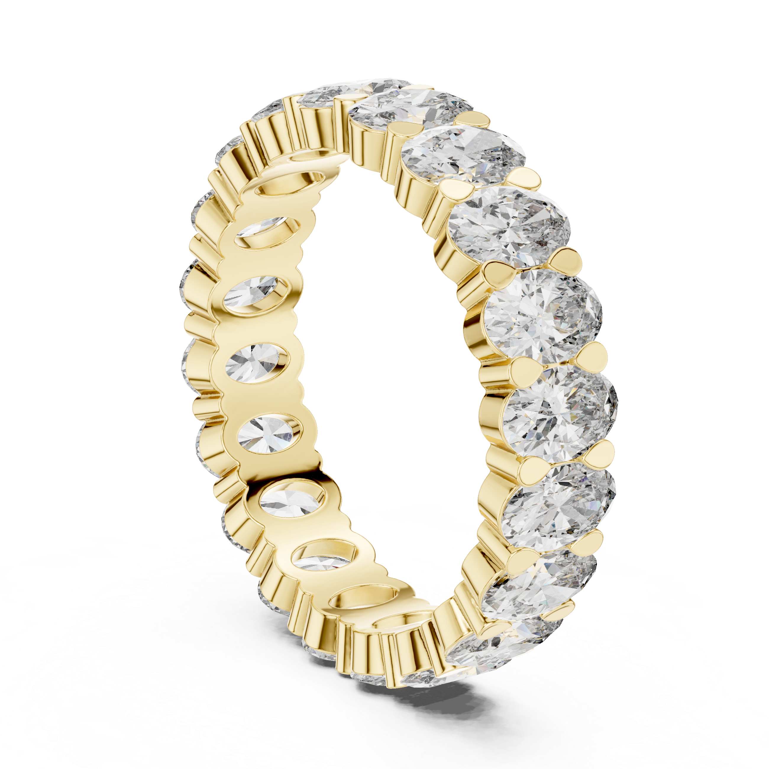 Eternity Band with Oval-Cut Diamonds in Shared Prong Setting