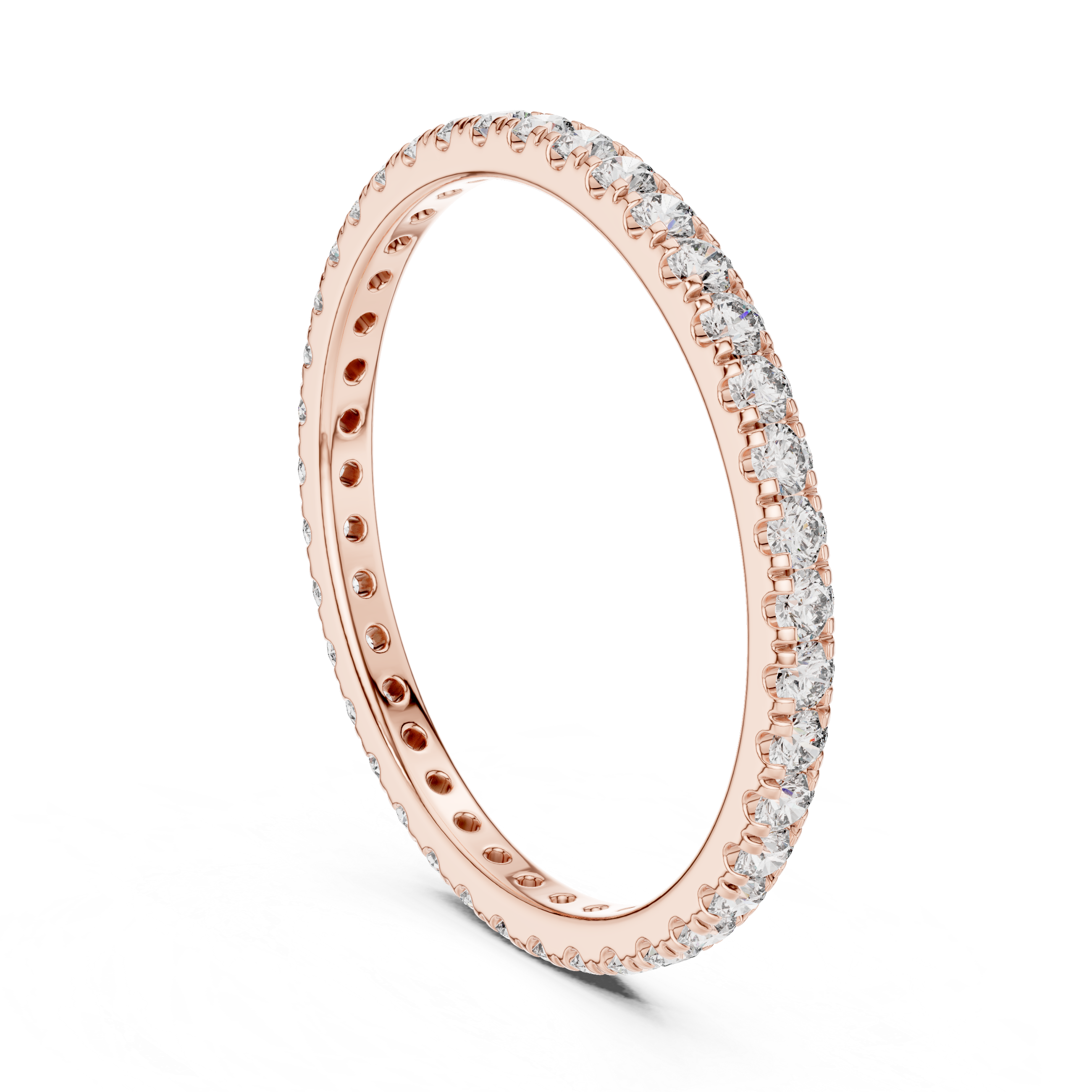 Eternity Band with Small Round Diamonds in Shared Prong Setting