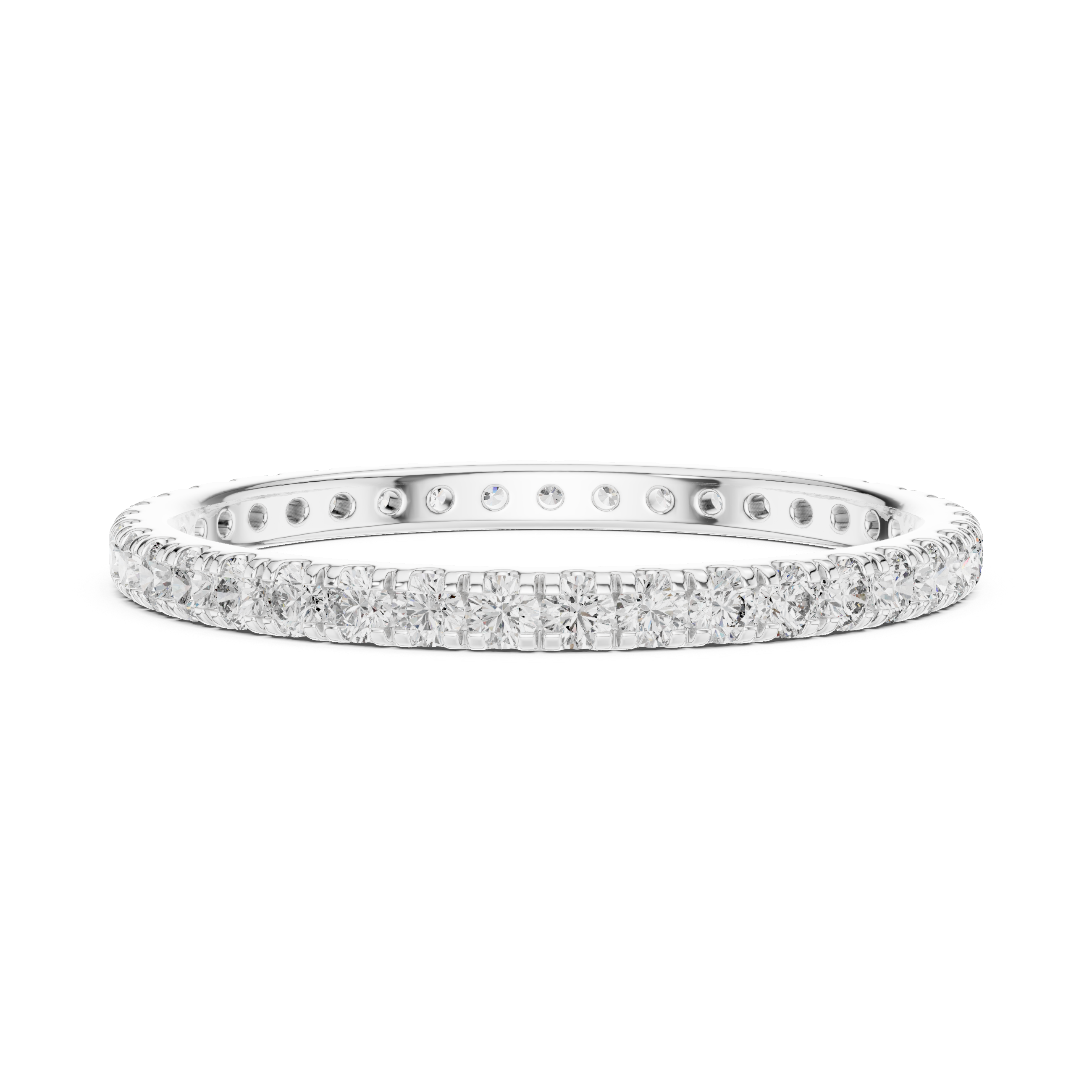 Eternity Band with Small Round Diamonds in Shared Prong Setting