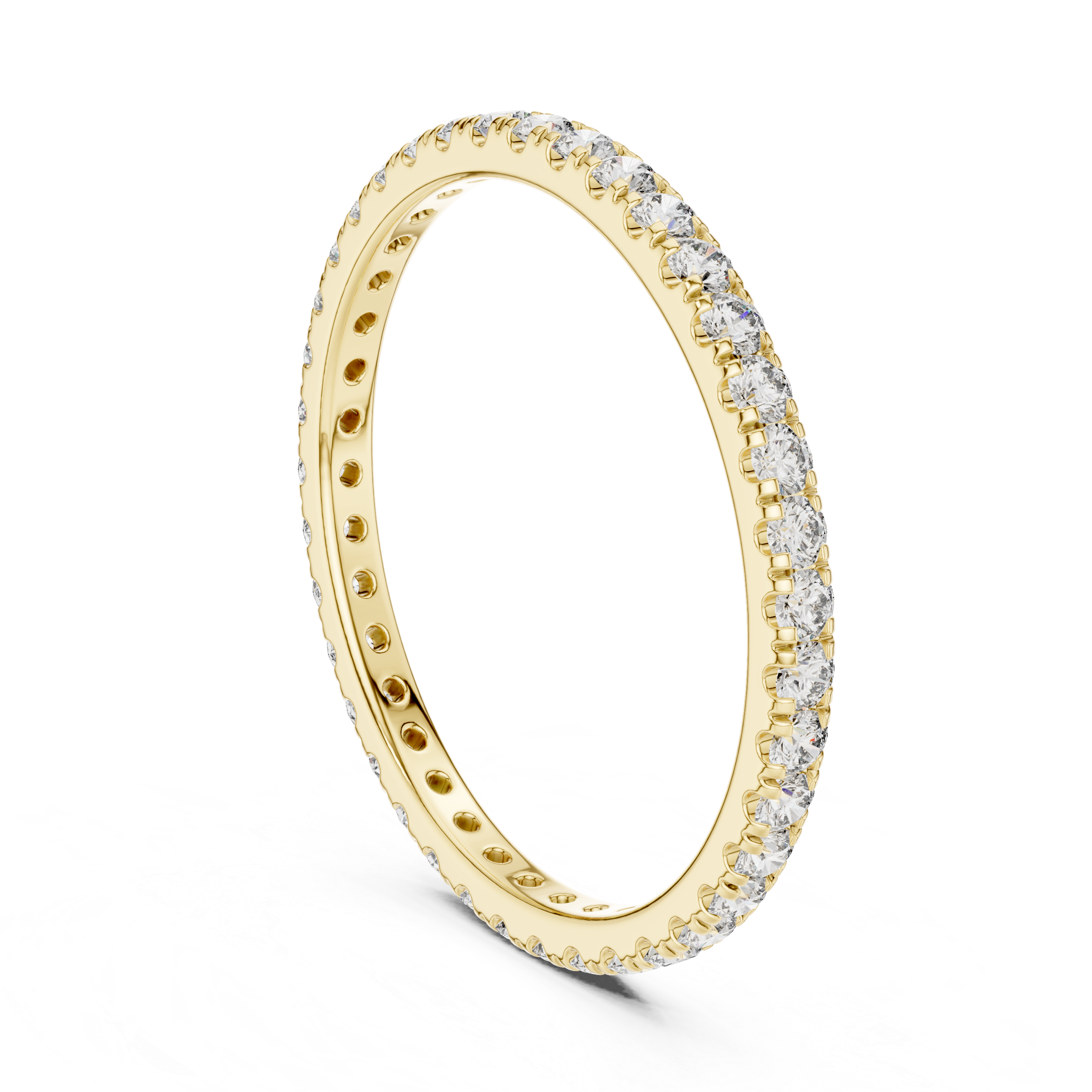 Eternity Band with Small Round Diamonds in Shared Prong Setting
