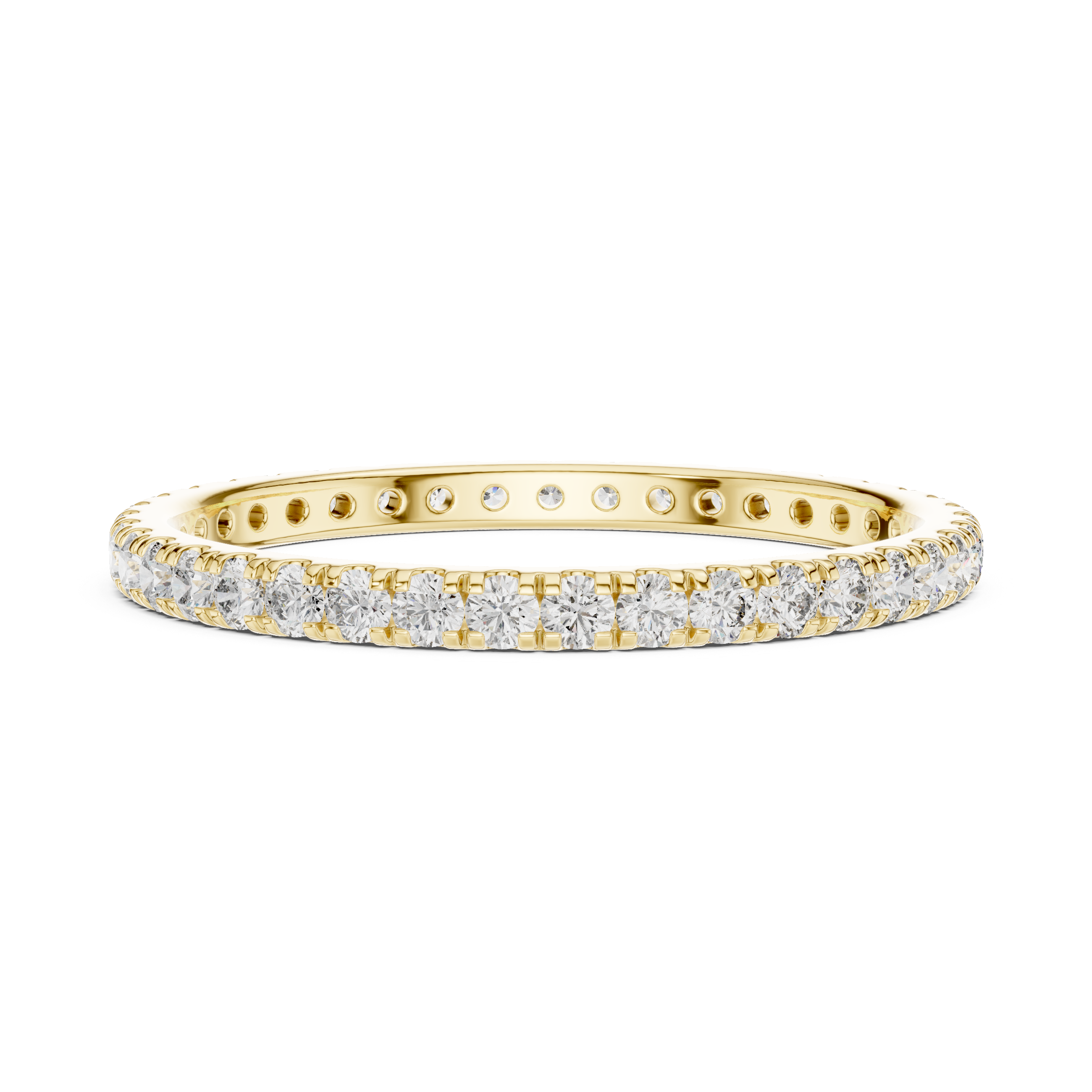 Eternity Band with Small Round Diamonds in Shared Prong Setting