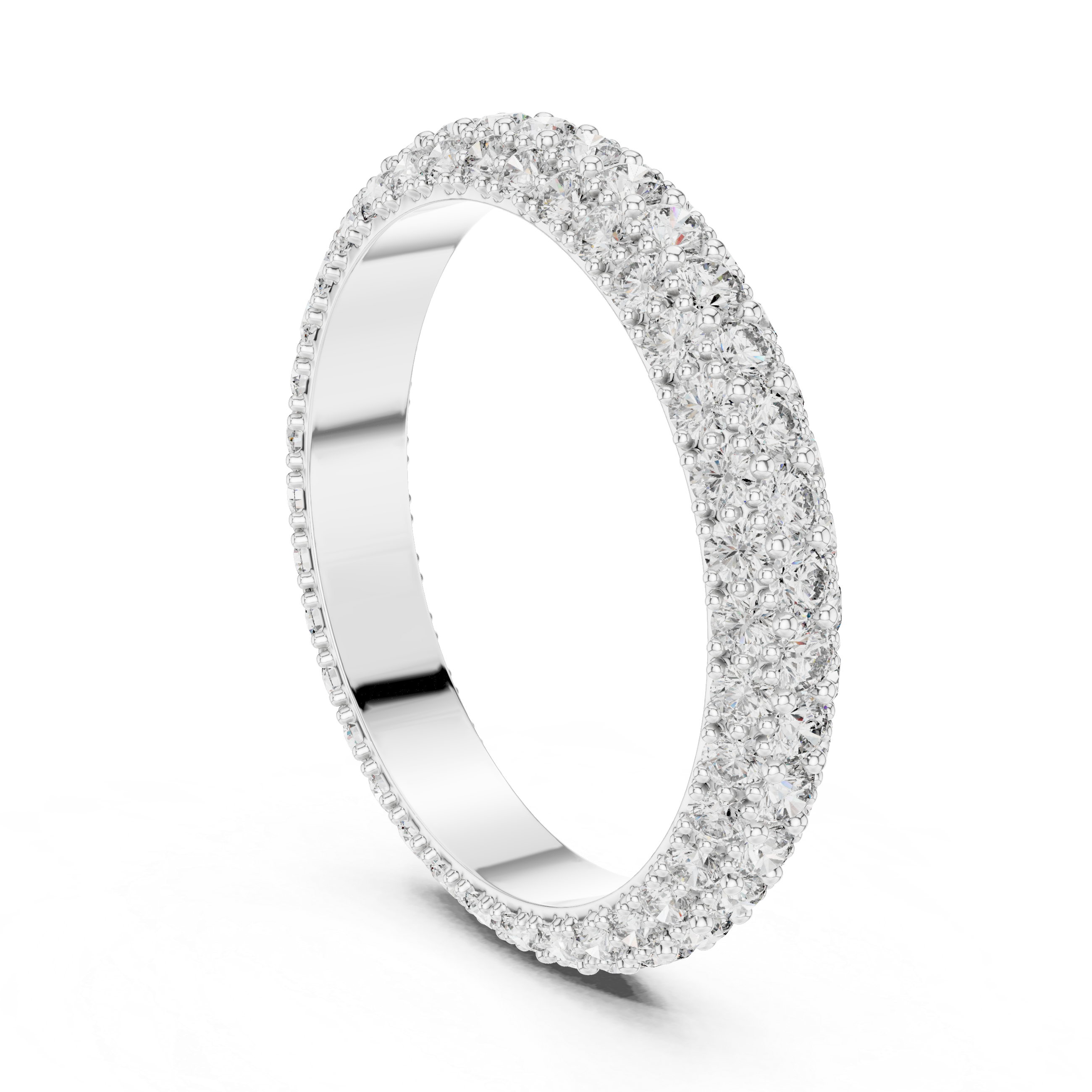 Pav‚ Diamond Eternity Band in Rose Gold