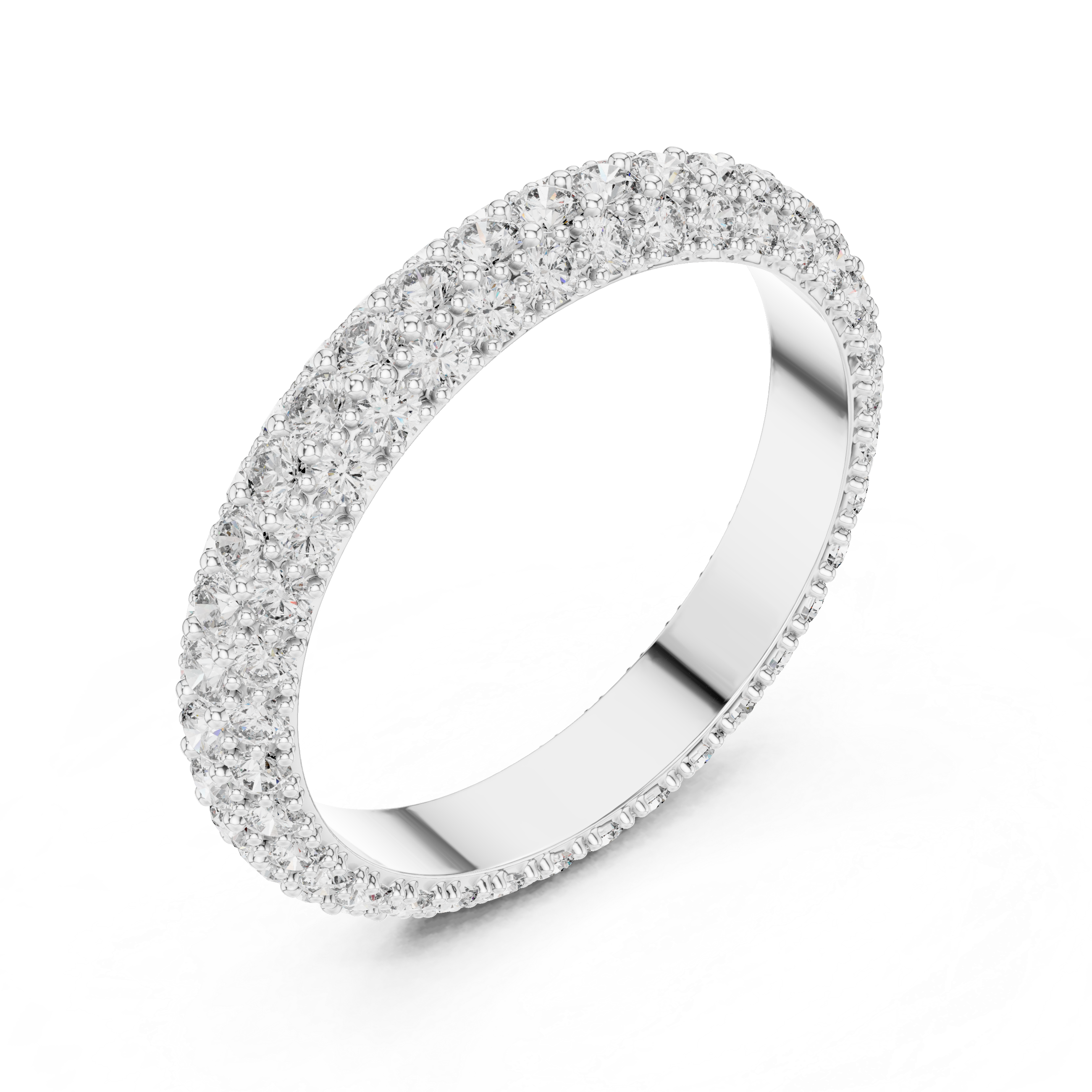 Pav‚ Diamond Eternity Band in Rose Gold