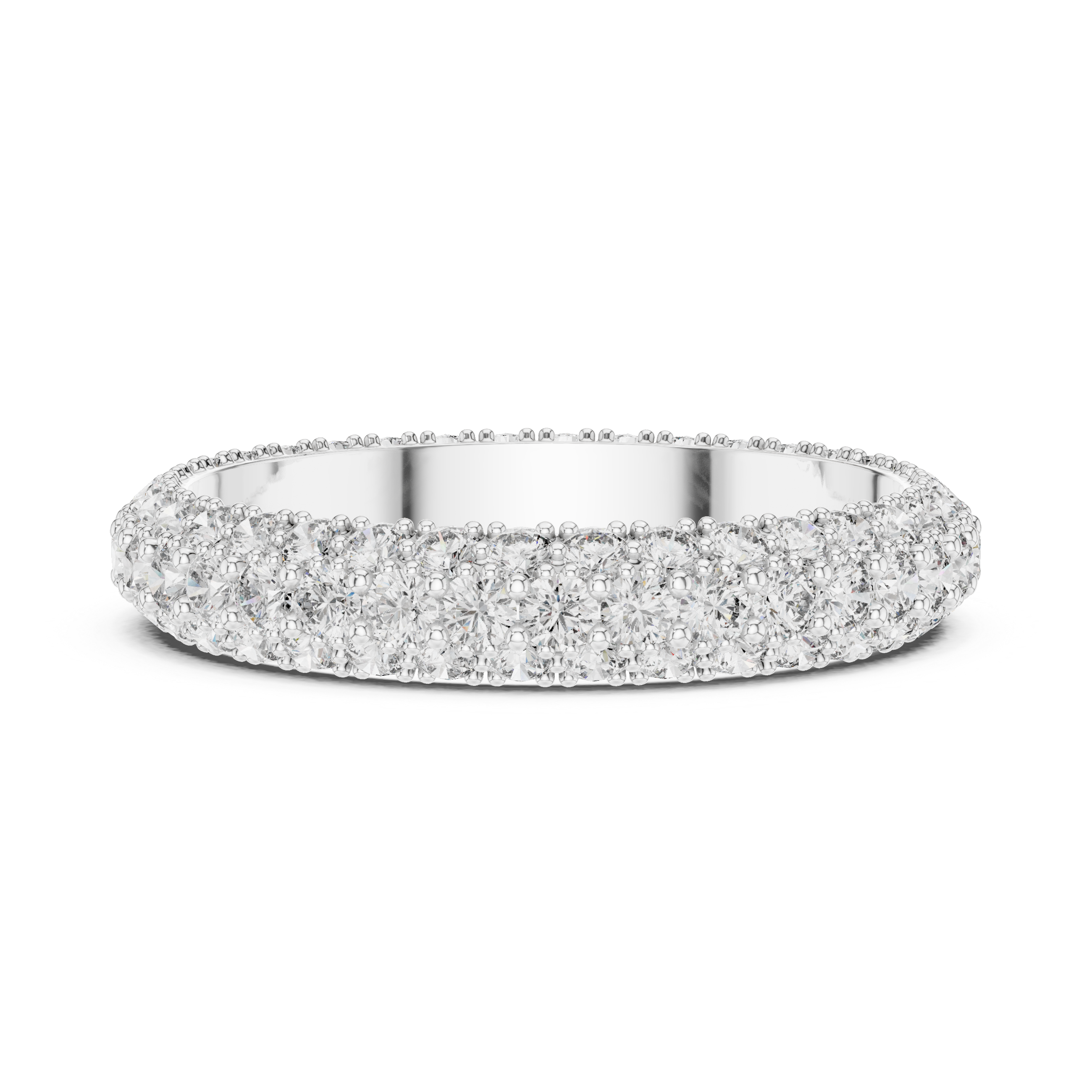 Pav‚ Diamond Eternity Band in Rose Gold