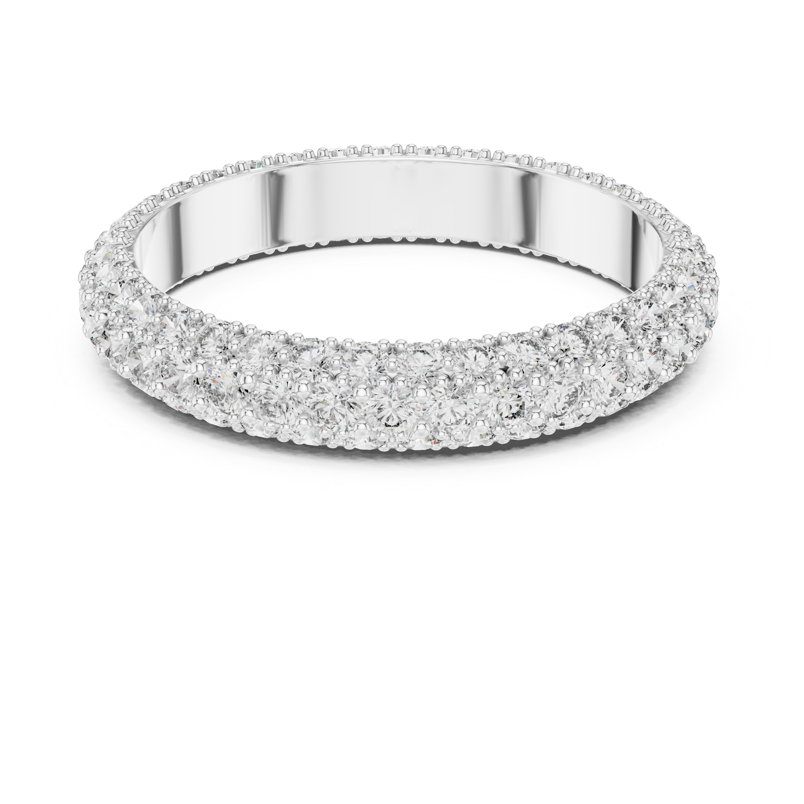 Pav‚ Diamond Eternity Band in Rose Gold