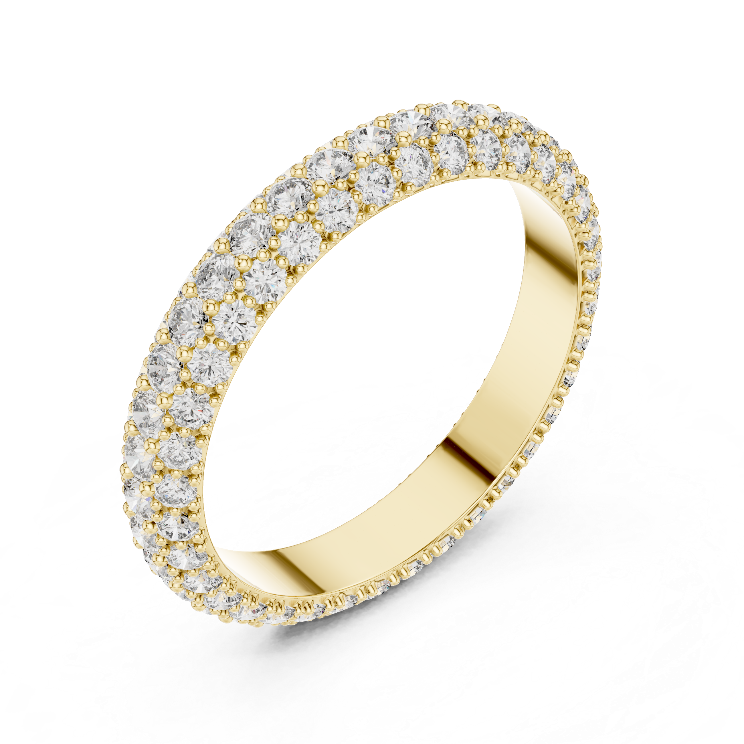 Pav‚ Diamond Eternity Band in Rose Gold