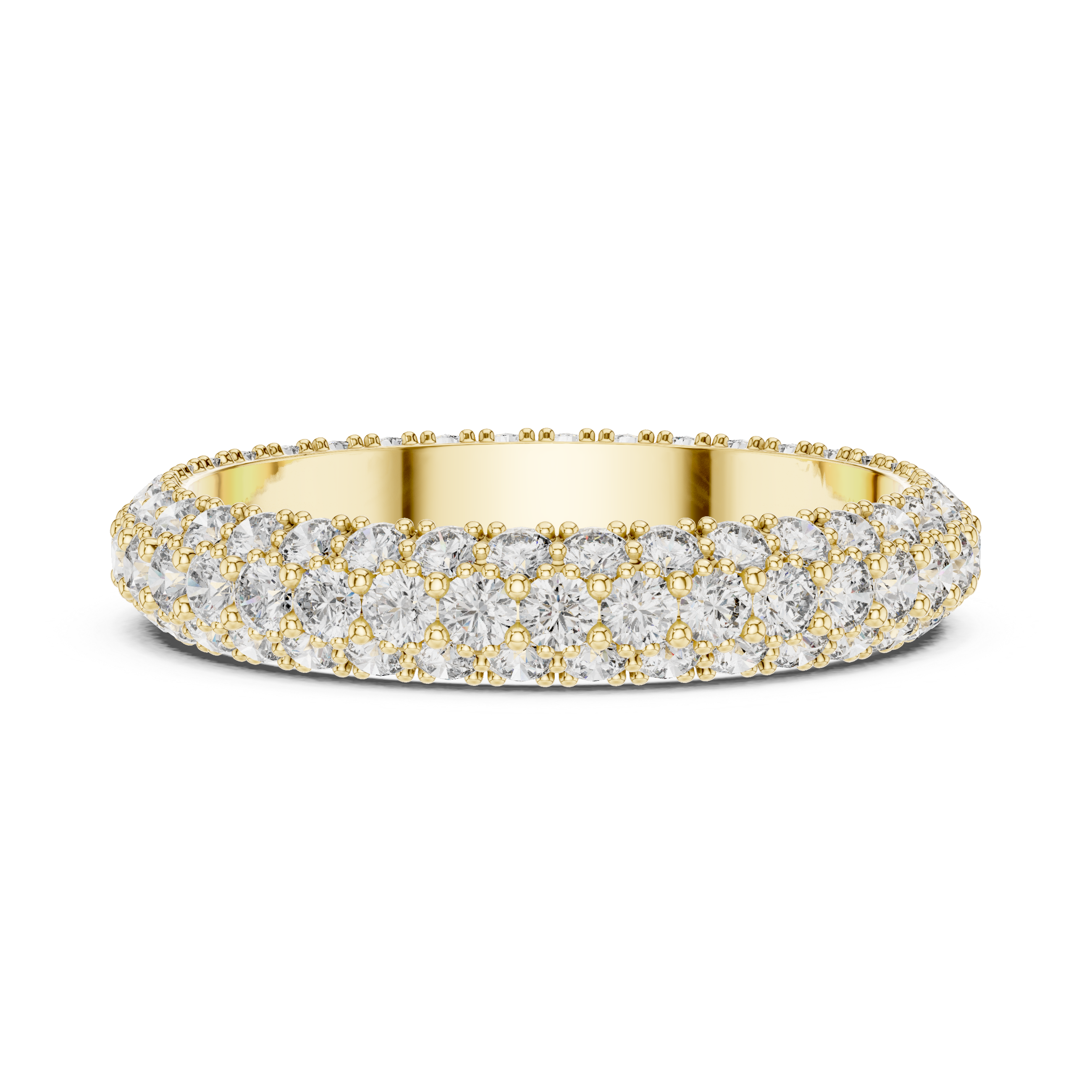 Pav‚ Diamond Eternity Band in Rose Gold