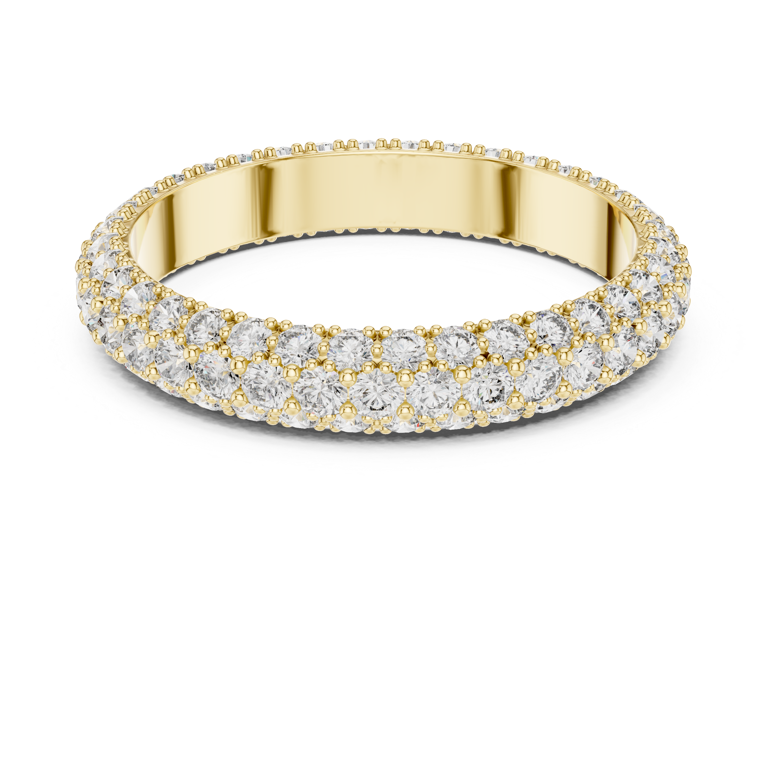 Pav‚ Diamond Eternity Band in Rose Gold