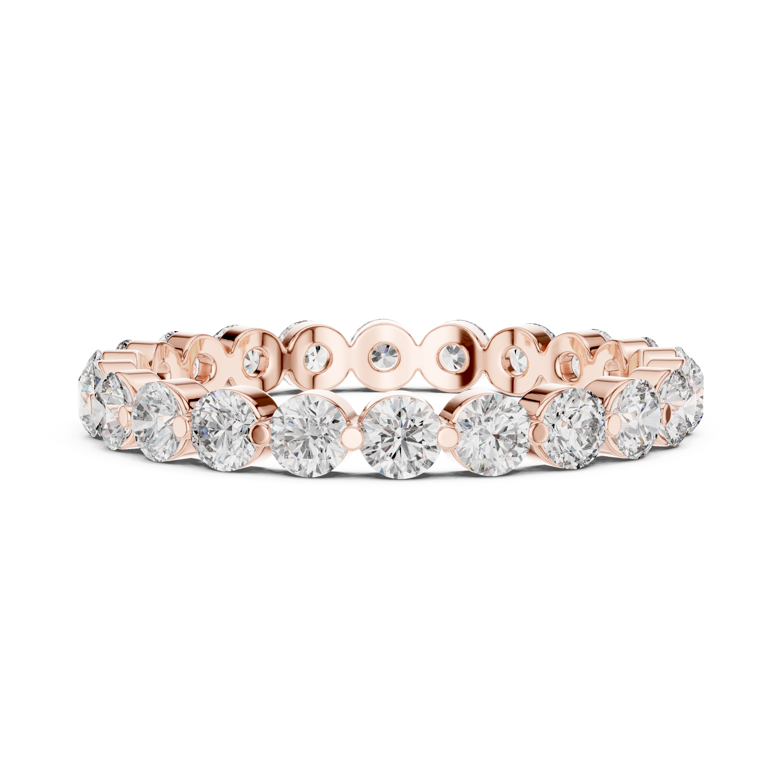 Eternity Band with Round Diamonds in Bezel Setting