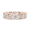 Elegant bezel-set diamond eternity band.