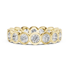 Elegant bezel-set diamond eternity band.