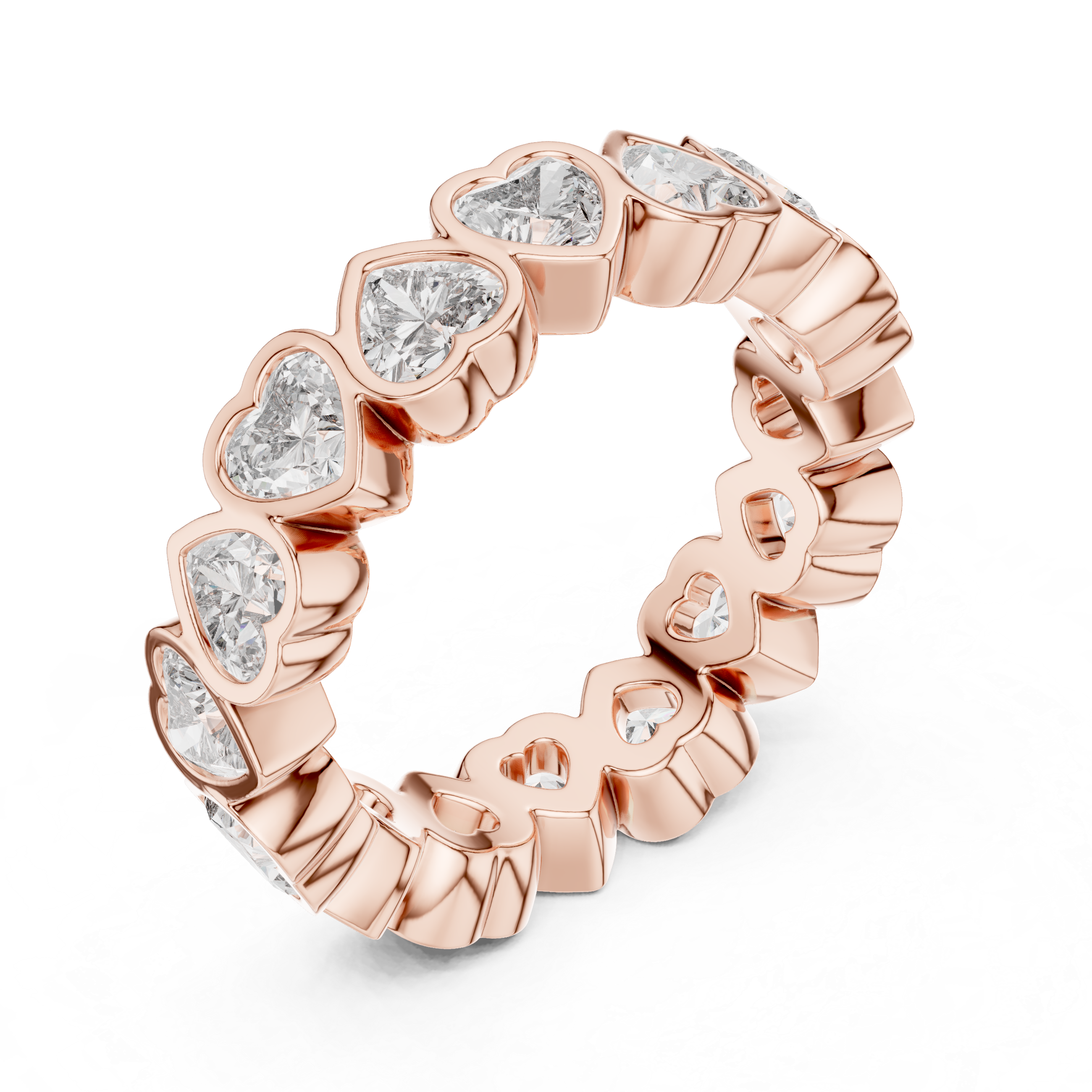 Heart-Shaped Diamond Eternity Band