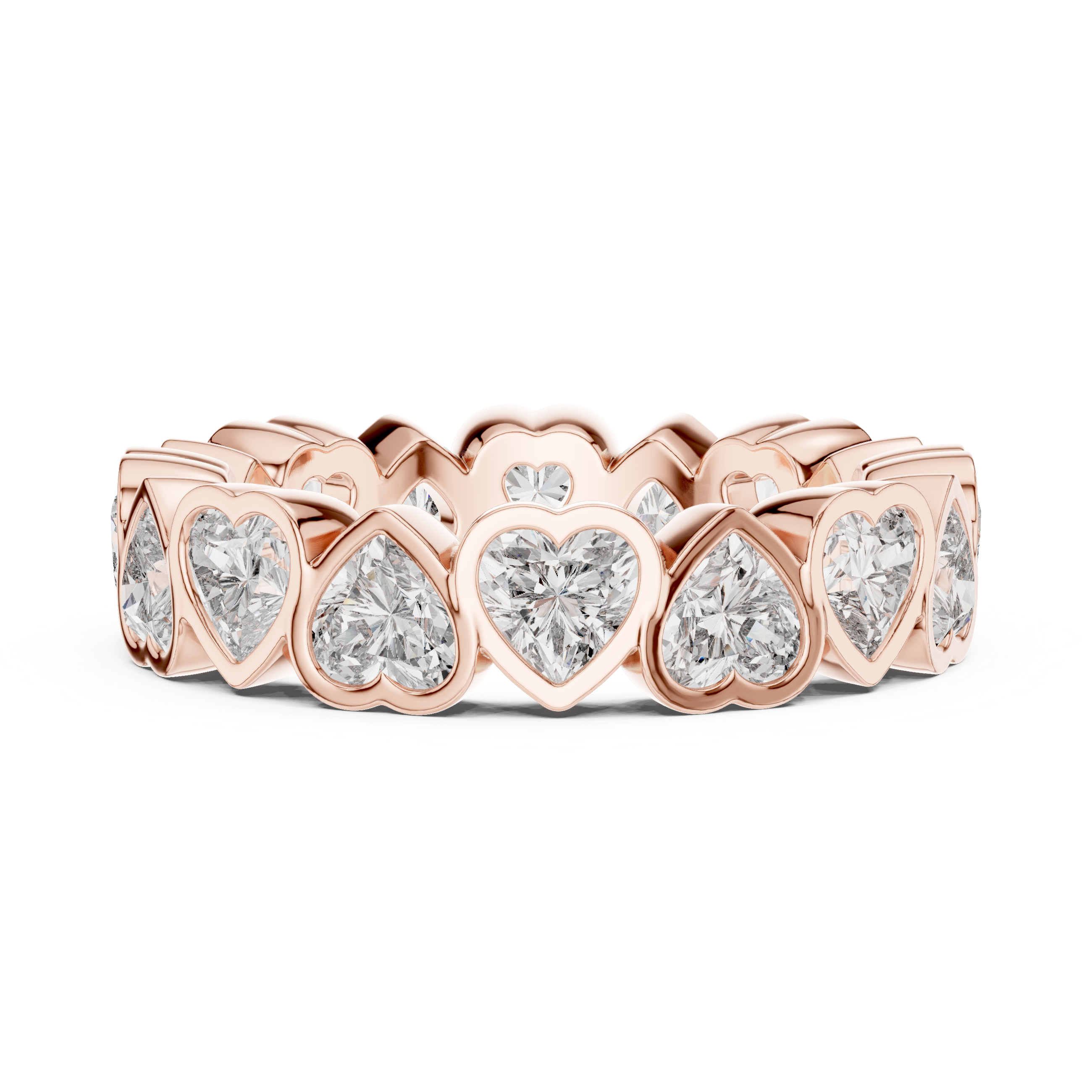 Heart-Shaped Diamond Eternity Band