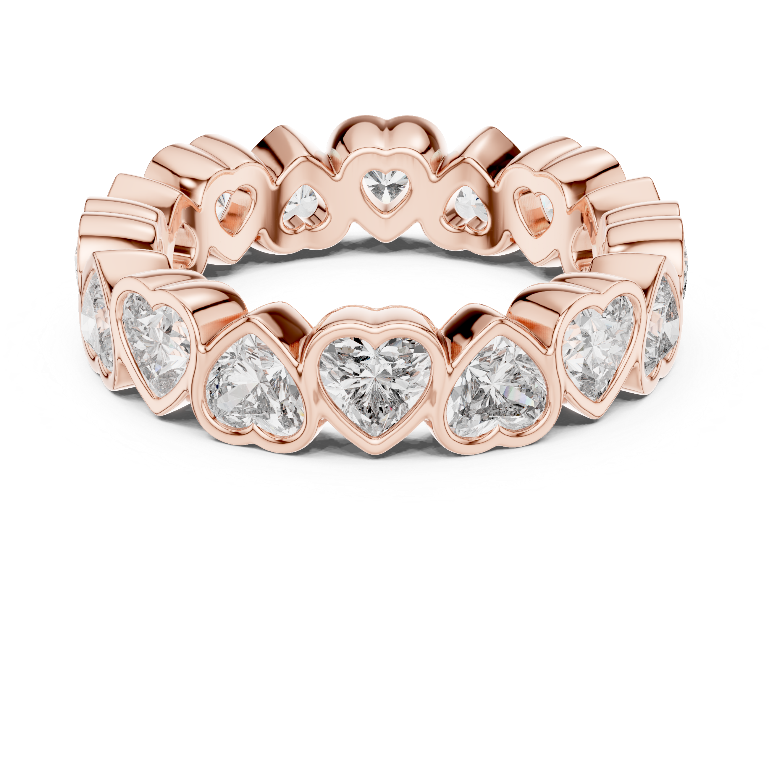 Heart-Shaped Diamond Eternity Band