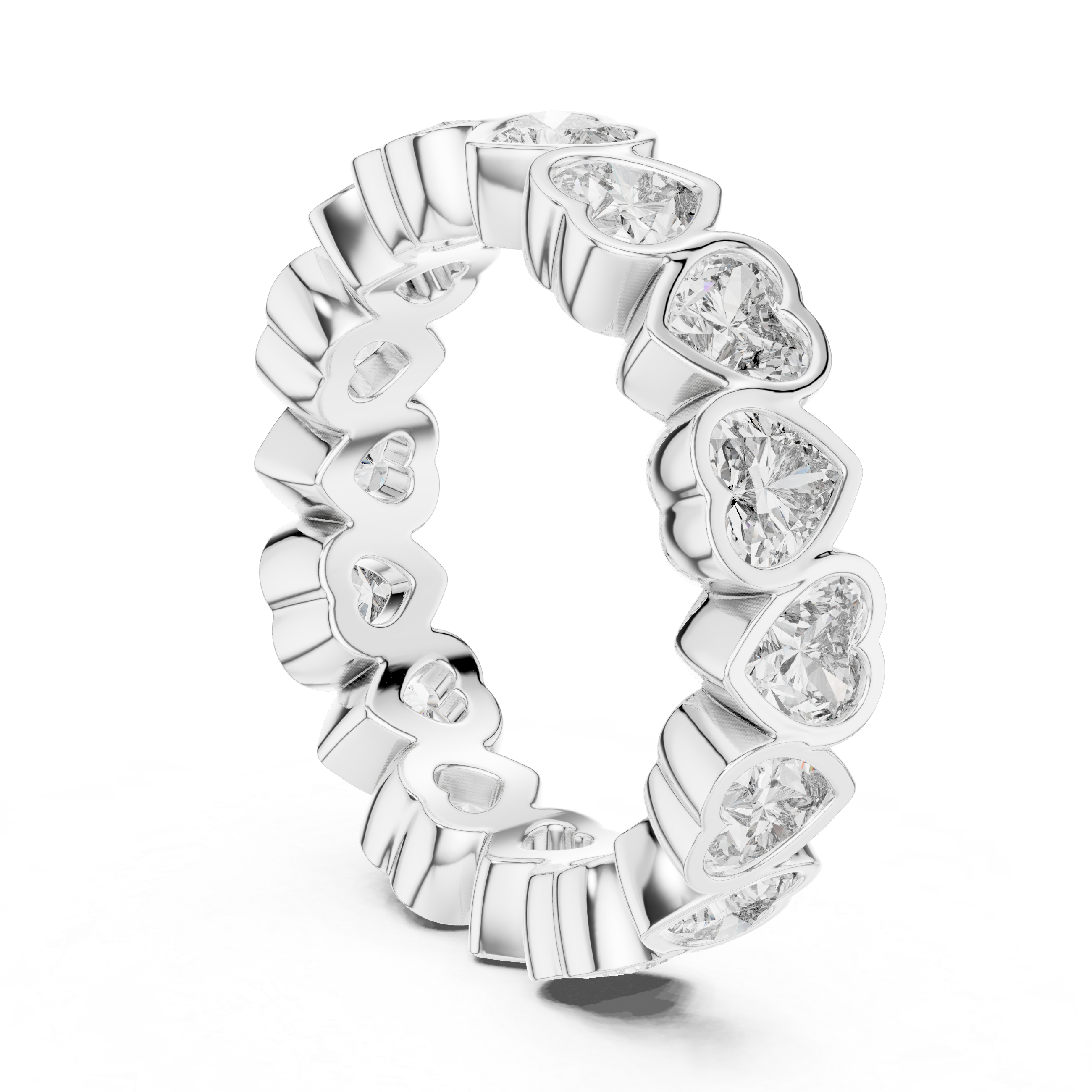 Heart-Shaped Diamond Eternity Band
